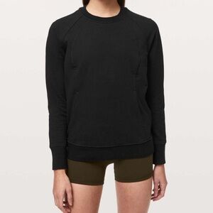 lululemon athletica Black Crew Neck Sweatshirt